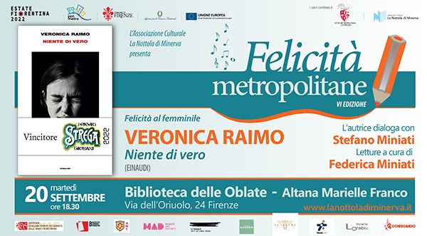 Felicità Metropolitane: Veronica Raimo – Niente di vero, La Nottola di  Minerva